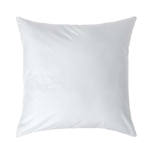 Image of HOMESCAPES White Pure Egyptian Cotton Euro Size Pillowcase 40 x 40 cm 200 TC 400 Thread Count Percale Equivalent Pillow Case with Zip