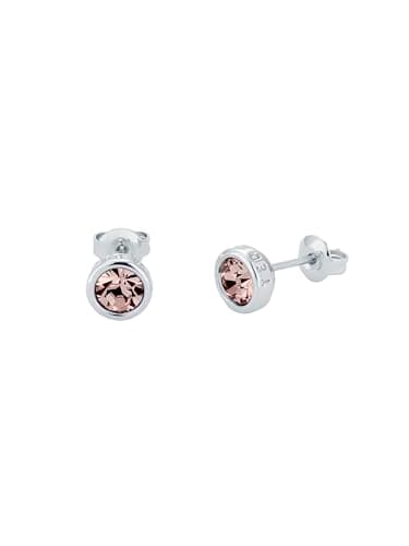 Image of Ted Baker Sinaa Crystal Stud Earrings For Women (Silver/Pink Crystal)