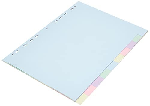 Image of Exacompta - Ref 1610E - Forever Collection - 10-Part Plain Dividers, Suitable for A4 Documents, 100% Recycled 170gsm Card, Pre-Punched - Assorted Pastel Colours