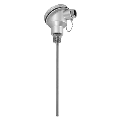 Image of sourcing map PT100 1/2" NPT RTD Thermocouple Stainless Steel Probe Material 304 Temperature Sensor Probe Terminal Head -50 to 420C, 8x200mm