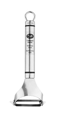 Image of Tala Stainless Steel Y Shaped Peeler, with a Swivel blade, perfect for peeling different shaped surface areas of Fruits and Vegetables, With potato Eyer, Dishwasher safe