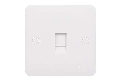 Image of Schneider Electric Lisse White Moulded - Single Data Socket, CAT-5E, RJ45, GGBL7071C5S, White
