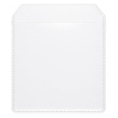 Image of Dragon Trading 200 x CD DVD Disc Clear Plastic Sleeves with Flap – 100 Micron High Strength Protective Wallets for CD, DVD & Blu-ray Disc Storage – Transparent Plastic Covers for Media Protection