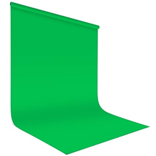 Image of HOTUT Screen Backdrop,1.5M x 2M Green Photography Backdrop,Portable Collapsible Photography Background,Non-woven Fabrics Background Cloth for Photo Studio,Video Shooting,Live Streaming,Parties,Keying