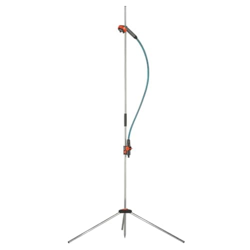 Image of Gardena Garden Shower trio shower with 2 spray modes (shower spray/mist) Water flow control valve, removable shower head with 1.3 m connection hose, tripod, height adjustment (960 to 20)