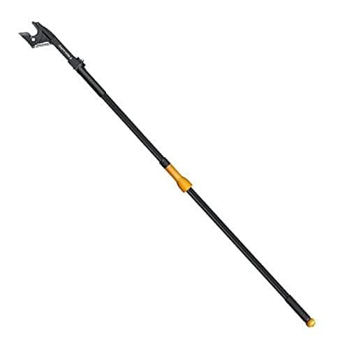Image of Fiskars Anvil Tree Pruner for dry and hard wood, Not Telescopic, Angle Adjustable by 260°, Steel blade/aluminium handle, Length 1.61 m, Black/Orange, UP53, 1000597