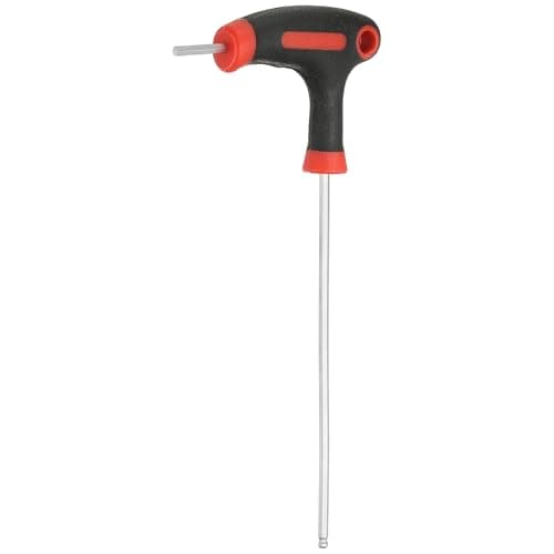 Image of sourcing map T-Handle Ball End Hex Key Wrench 2.5mm Metric 145mm Length Long Arm Cr-V T-Key Inner Hexagon Wrenches Spanner Repair Tools for Automotive Household Maintenance, Red Black