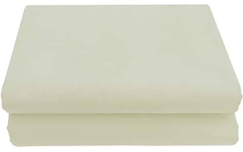 Image of HOMELY IDEAS 200 Thread Count Cream Egyptian Cotton Flat Sheets, Rich Cotton, Breathable, Durable, Smooth, Comfortable & Soft Bed Sheet (CREAM, KING)