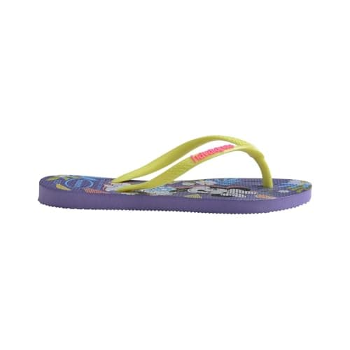 Image of Havaianas Kids Disney Cool Unisex Kids FlipFlop Purple Paisley 12/13 UK Child