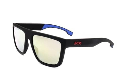 Image of Hugo Boss BOSS 1451/S 0VK MATTE BLACK BLUE 59/18/145 MAN Sunglasses