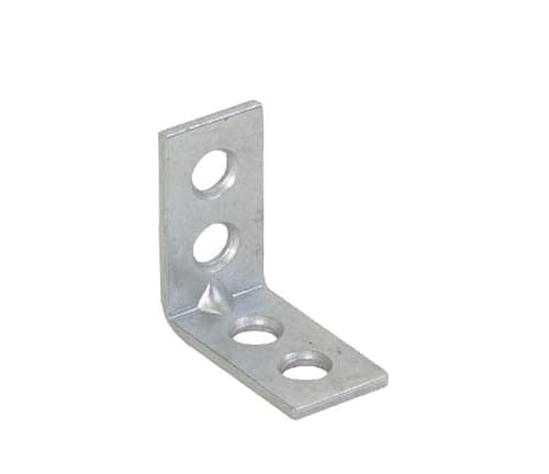 Image of Dihl Pack of 20 Steel Corner Fixed Angle Brackets L Shape 90° Furniture Fittings Corner Fixings Connector Hinges, 25mm x 25mm x 15mm, 20 PCS