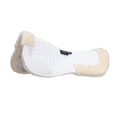Image of Shires ARMA Deluxe Cotton Half Pad - White/Natural 17.5"-18"