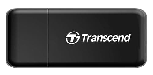 Image of Transcend RDF5 USB 3.1 Type-A SD & microSD Card Reader for SDHC/SDXC, Black TS-RDF5K