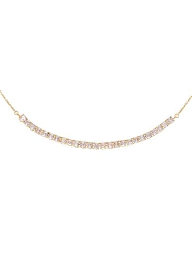 Image of Ted Baker Melrose Icon Crystal Adjustable Necklace for Women (Gold/Crystal)