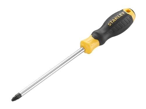 Image of Stanley Cushion Grip™ Screwdriver Pozidriv Tip PZ3 x 150mm, Made from high-Strength, Chrome Vanadium Steel and Strong Magnetic Black Oxide tip
