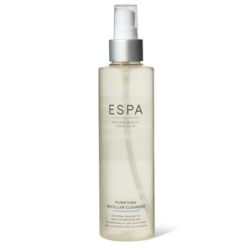 Image of ESPA | Purifying Micellar Cleanser | 200ml | Purifies, Tones & Conditions | Non-rinse Cleanser to Remove Make-Up & Impurities | Hyaluronic Acid, Rose Water & Witch Hazel | For All Skin Types