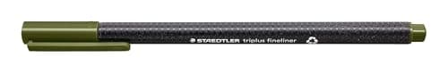Image of STAEDTLER 334-57 Triplus Fineliner Superfine Pen, 0.3mm Line Width - Olive Green (Box of 10)