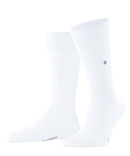 Image of Burlington Men's Lord M So Cotton Plain 1 Pair Socks, White 2000, 6.5-11