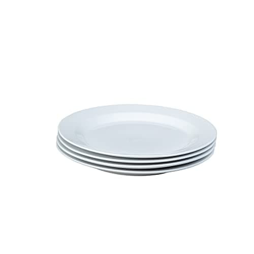 Image of Denby James Martin Everyday Set of 4 Salad Plates, White, 22.5 centimeters