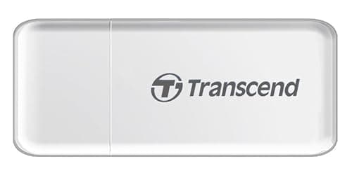 Image of Transcend RDF5 USB 3.1 Type-A SD & microSD Card Reader for SDHC/SDXC, White TS-RDF5W