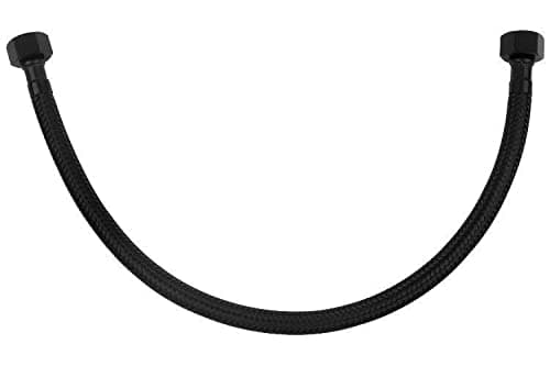 Image of 60cm 3/8" x 3/8" Inch BSP Black Nylon Braided Flexible Faucet Flush Hose