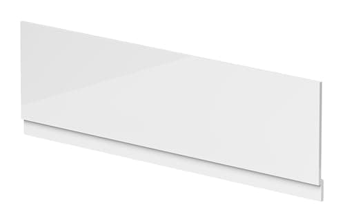 Image of nuie BPR107W Bath Panels Modern Bathroom Waterproof Shower Bath Front Panel, 1800mm, Gloss White