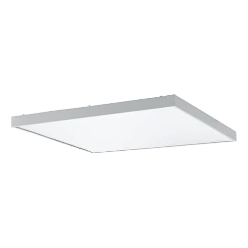 Image of Eglo LED Panel Piglionasso, Flush Mount Ceiling Light Fitting, Office Lighting, Square Kitchen lamp, Neutral White, 59.5 x 59.5 cm