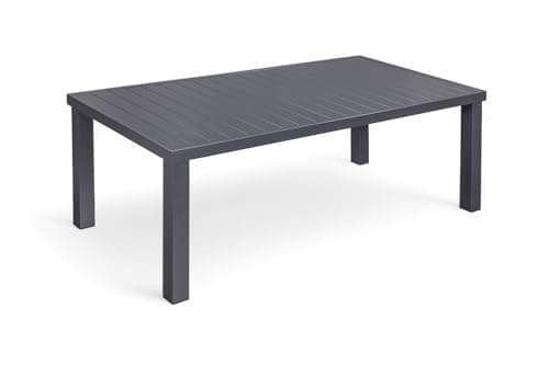 Image of Out & Out Original Havana 200cm Modern Aluminum Slatted Outdoor Patio Garden Dining Table - Graphite