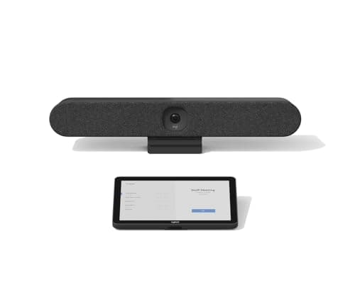 Image of Logitech Rally Bar Huddle All-in-One Conference Camera with TAP IP Touch Controller Kit – 4K UHD PTZ Camera, 4x Zoom, Speaker, 6 Microphones, 10.1” Display, Oleophobic, Graphite (Renewed)