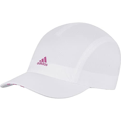 Image of adidas Unisex Heat.Rdy Four-Panel Cap, White/Sepuli, HM6696, Size OSFM