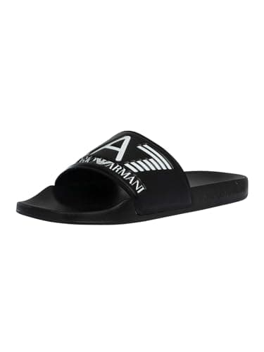 Image of EA7 Men's Scarpe Logo Sliders, Black, 6.5 UK