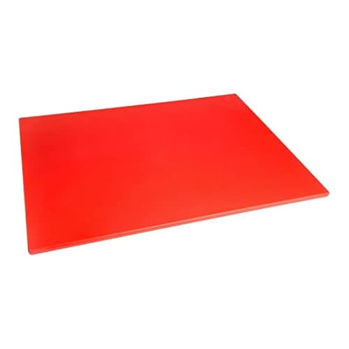 Image of Hygiplas Low Density Red Chopping Board Large 600x450x10mm - Colour Coded, Dishwasher Safe Cutting Board HC877
