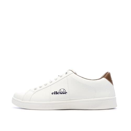 Image of ellesse Men's Defender White/Brown Sneakers, white, 11 UK