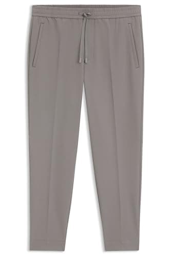 Image of BOSS Men's T Flex Tapered Fit Trousers Made of Water-Repellent Stretch Fabric, Open Grey 063, 44