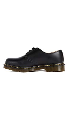 Image of Dr. Marten's 1461 Unisex Lace-Up Shoes, Black (Black Smooth/Orange), 9 UK (43 EU)