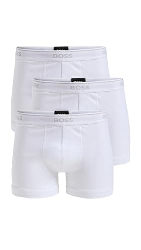 Image of BOSS Men's 3-Pack Cotton Boxer Brief, New Bright White, XXL (Pack of 3)
