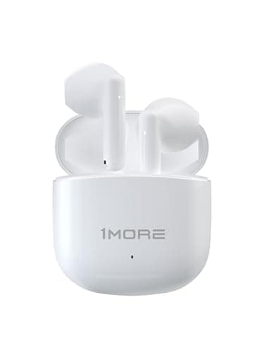 Image of 1MORE Q10 Wireless Earbuds, Bluetooth 5.3 Half in-Ear Lightweight Ear Buds, Comfort Fit, Deep Bass Stereo Headphones with Dual Mics, 26H Playtime, one Step-Pairing, IPX4 Waterproof Earphones, White
