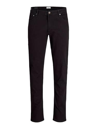 Image of Jack & Jones NOS Men's Jjiglenn Jjoriginal Am 817 Noos Slim Jeans, Black (Black Denim Denim), W33 / L32 (Manufacturer size: 33)