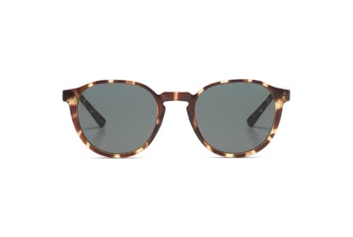 Image of KOMONO Liam Tortoise Unisex Oval Cellulose Propionate Sunglasses for Men and Women with UV Protection and Scratch-Resistant Lenses