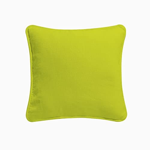 Image of ARLINENS DUCK QUALITY PLAIN DYED 100% COTTON CUSHION COVER IN FOLLOWING COLOUR AND SIZES: (16"X16", LIME GREEN)