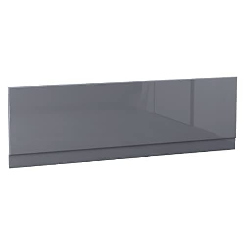 Image of Aquariss 1700mm Front Side Bath Panel Gloss Grey Moisture Resistant Wooden Adjustable Height