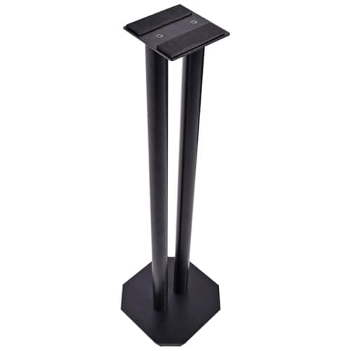 Image of QTX | Studio Monitor Stands 80cm in Height Supplied in Pairs | Black Steel Speaker Stands with Floor Spikes | Ideal for Home Studio, Surround Sound, Home Cinema | For Small & Mid‑Sized Monitors