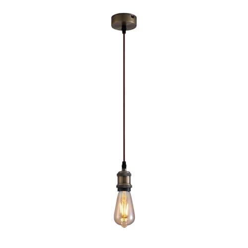 Image of TEKLED® Basic Ceiling Light | Vintage Industrial Retro Pendant Light | E27 Edison | Modern Design Pendant Light | for Bar Kitchen Dining Room Bedroom Coffee Shop Bronze Grey ‎(Bulb not Included)