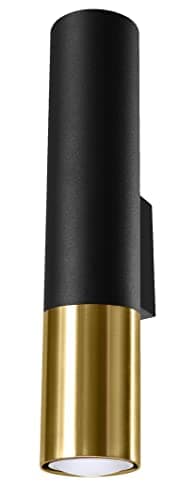 Image of SOLLUX lighting Wall Lamp Loopez Black/Chrome Black, Golden 6