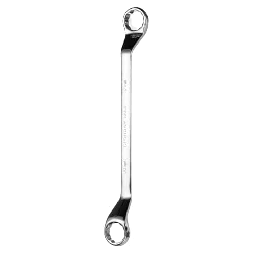 Image of sourcing map 45 Degree Offset Box End Wrench 30mm x 32mm Metric 12 Point Mirror Chrome Plated Alloy Steel Double Box Wrenches Long Industrial Grade Torx Box Wrench Repair Tool