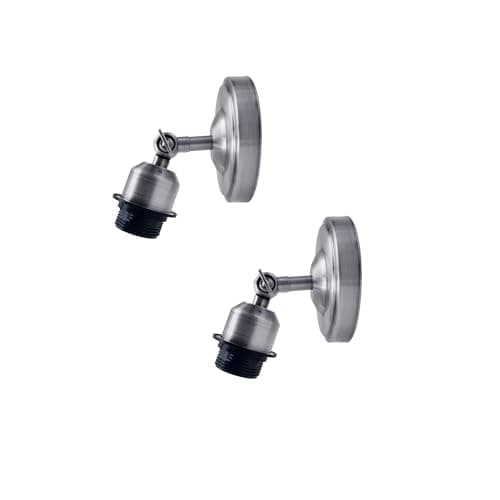 Image of Set of 2 Wall Lighting Fixtures Adjustable, Satin Nickel Indoor Rustic Wall Lights Simplicity Vintage Industrial Bedside Night Lamp for Bedroom Living Room E27 Bulbs Corridor (Style 2 (Pack 2))