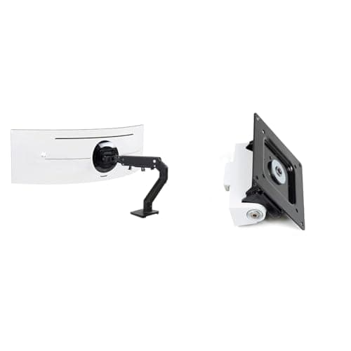 Image of Ergotron HX - Mounting kit (articulating arm, desk clamp mount, grommet mount) - for LCD display & – HX Heavy-Duty Tilt Pivot – for 1000R, Ultrawide Curved Monitors, Screen Depth 100R – Add