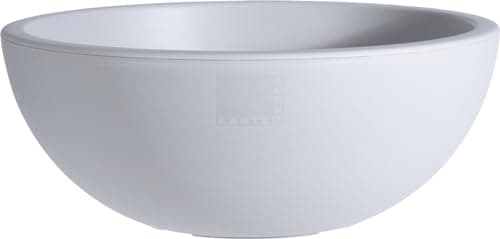 Image of Muddy Hands 40cm Large White Bowl Plant Pot Indoor Home Outdoor Garden Round Plastic Flower Planter Water Feature