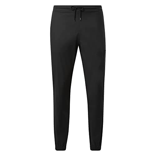 Image of Reebok Unisex's Classics Wardrobe Essentials Woven Joggers Sweatpants, Black, Large