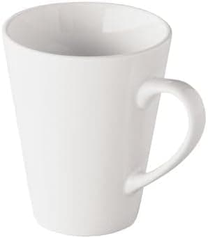 Image of We Can Source It Ltd Simply Conical Mugs Pack of 6 Stylish Cups for Latte, Coffee, Mocha, Tea, Hot Chocolate Ideal for Home Kitchen, Cafés, Offices, Brunch, Parties & Events (White, 12, Ounces)